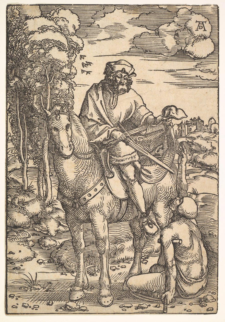 Sankt Martin till häst, 1400-1500-talet. av Hans Baldung