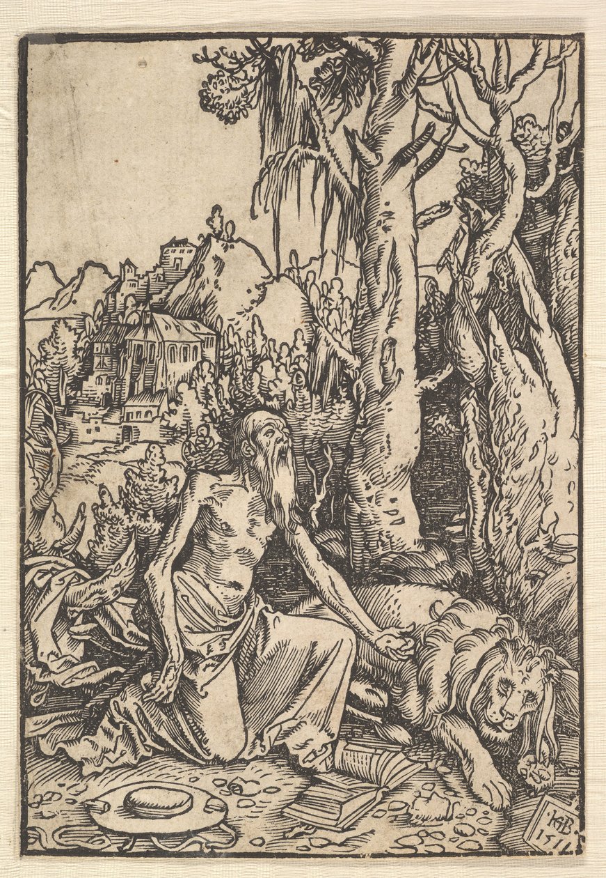 St. Hieronymus i öknen, 1511. av Hans Baldung