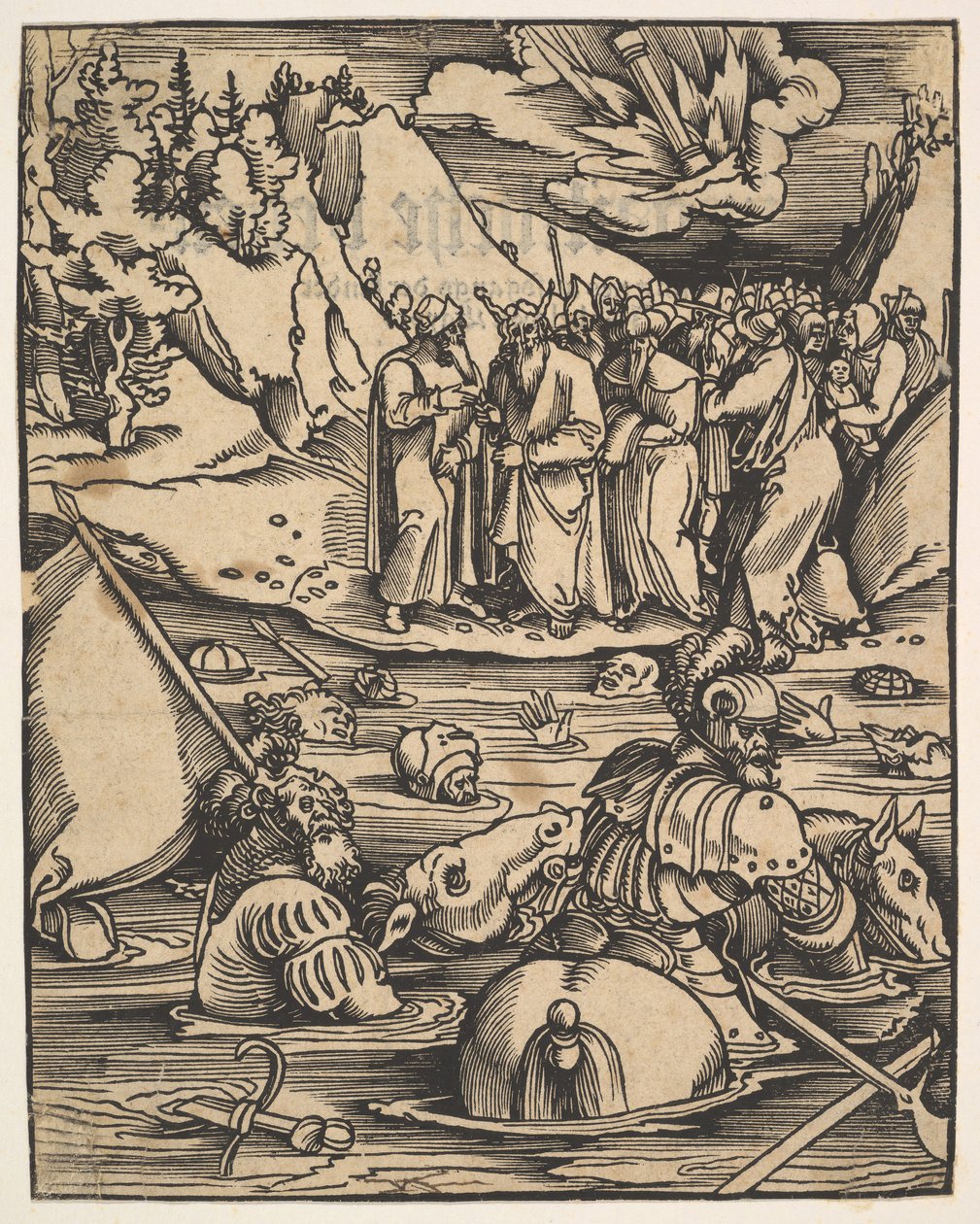 Egyptierna korsar Röda havet, från Das Buch Granatapfel, 1511. av Hans Baldung