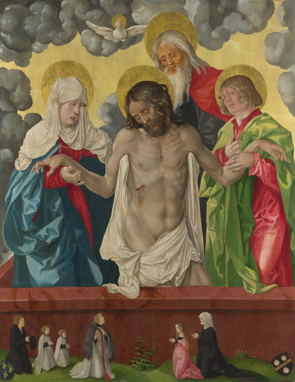 Treenigheten och mystiska Pietà av Hans Baldung