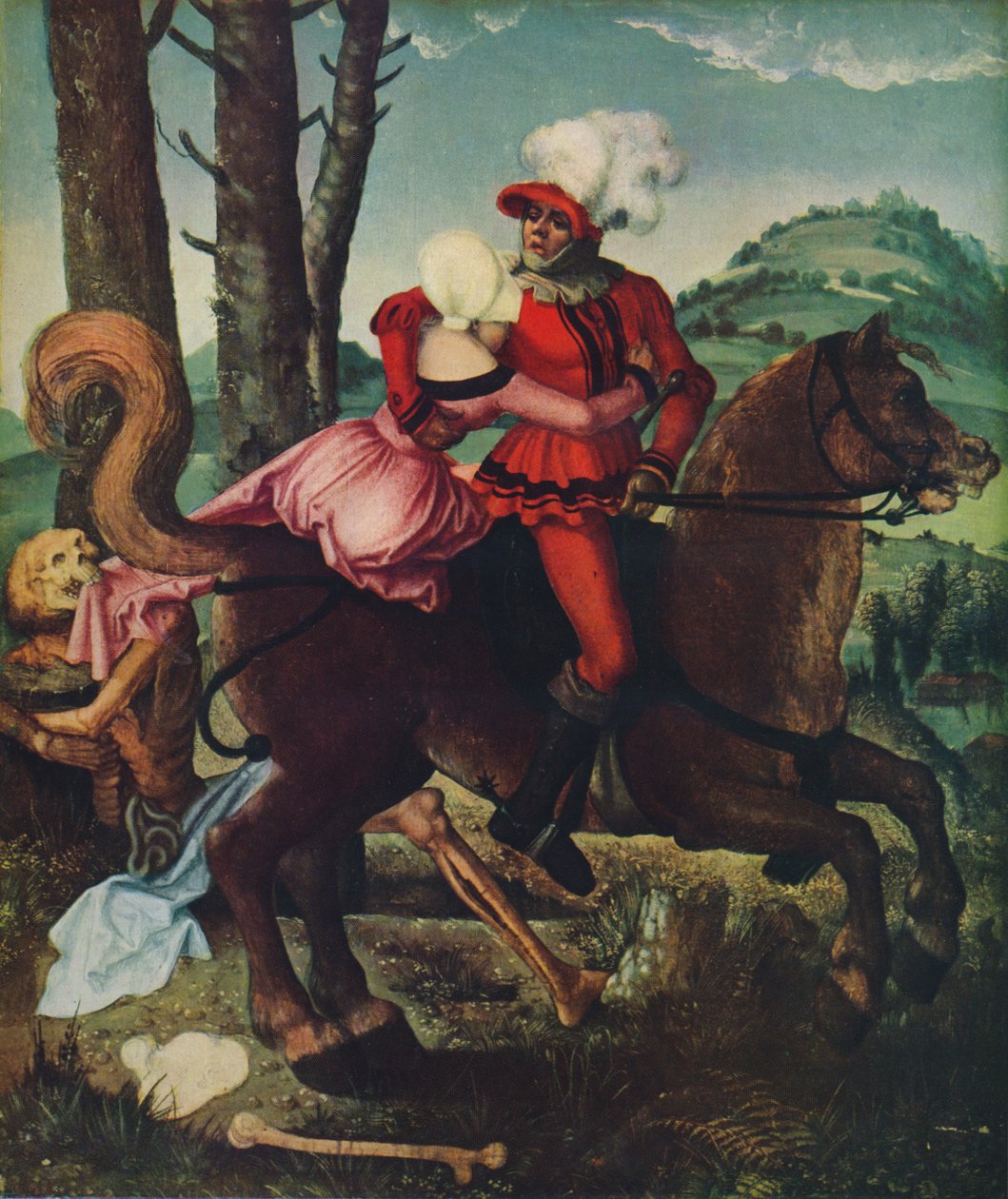 Riddaren, den unga flickan och döden, c1510, 1939 av Hans Baldung