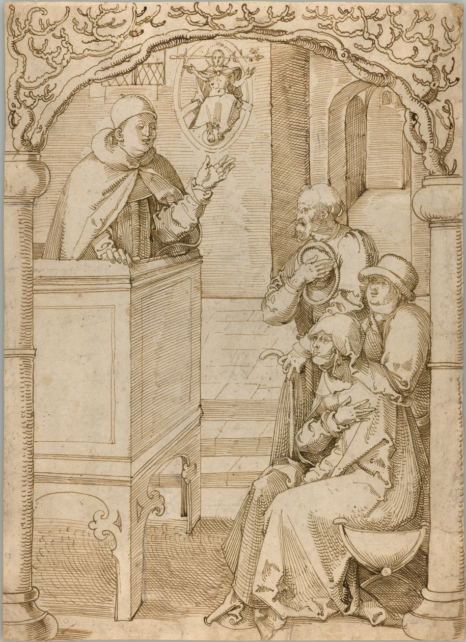En munk som predikar av Hans Baldung Grien