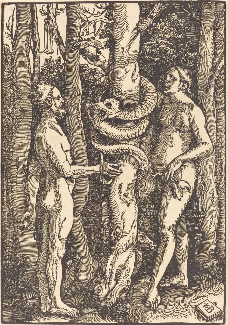 Adam och Eva med ormen av Hans Baldung Grien