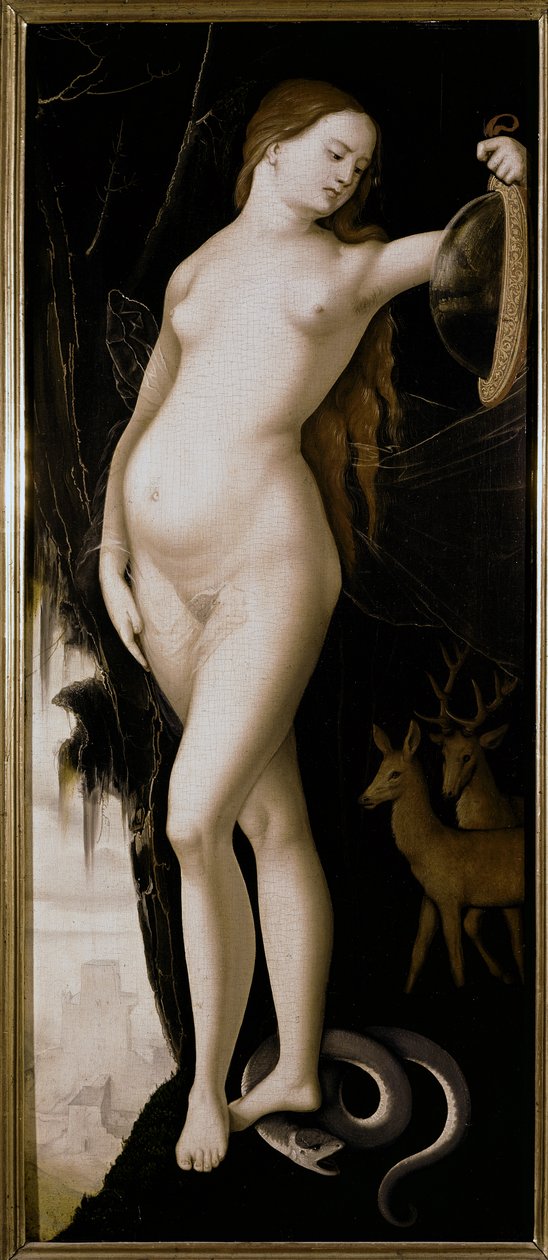 Allegorisk figur (Allegory of Prudence) av Hans Baldung Grien