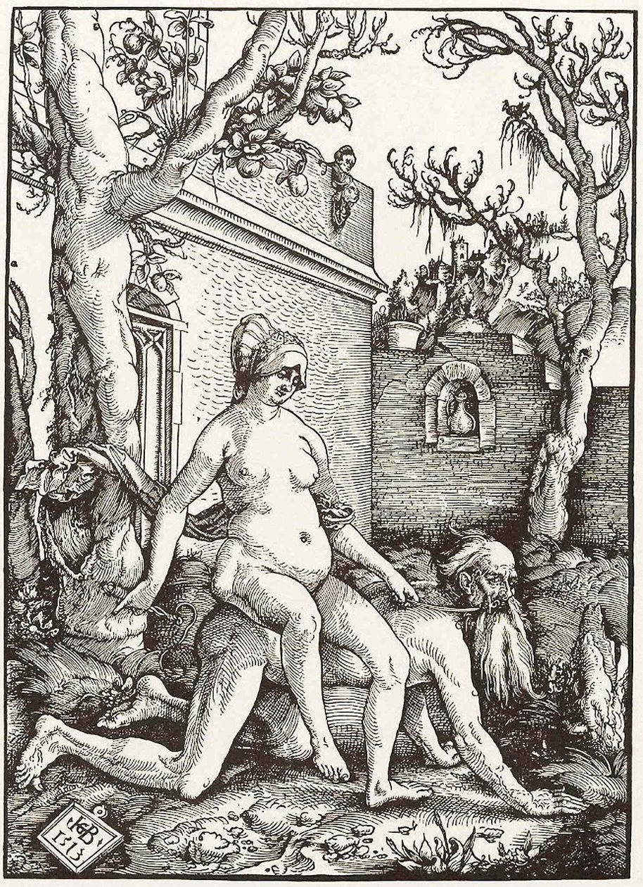 Aristoteles och Phyllis av Hans Baldung Grien