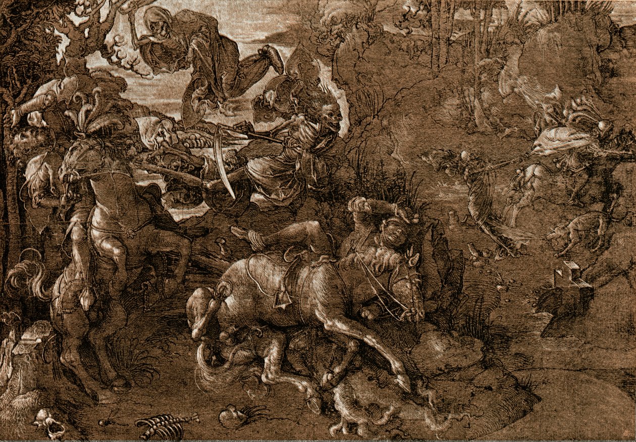 Riddarnas strid med döden av Hans Baldung Grien