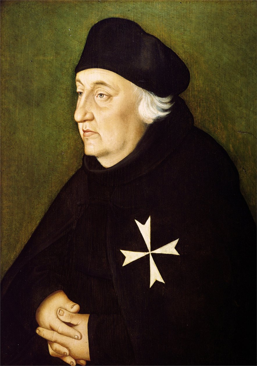 Tyska: Bildnis des Straßburger Johanniters Gregorius Beit Riddare av Malteserorden, Hospitaller av S:t Johannes av Jerusalem av Hans Baldung Grien