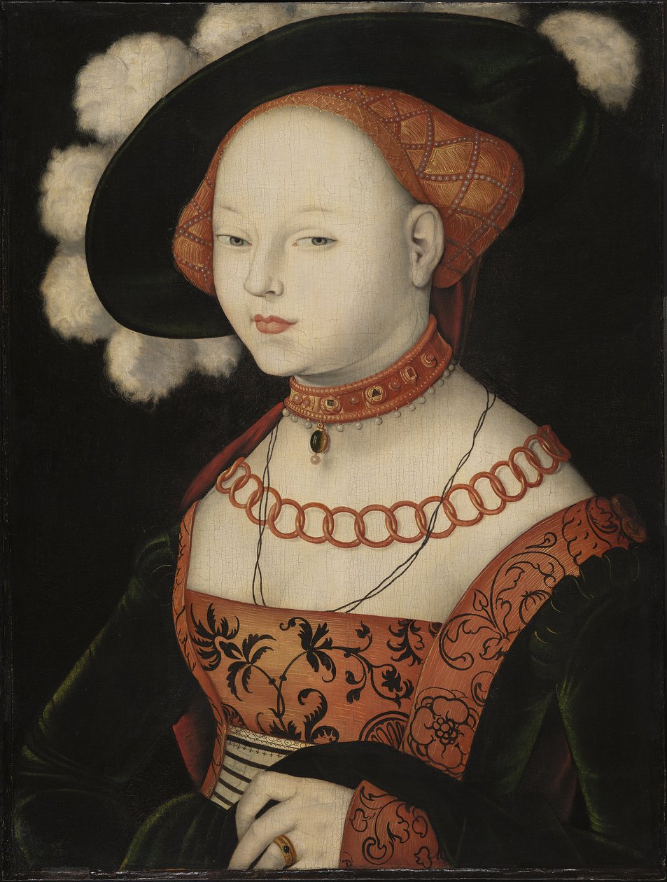 Tyska: Bildnis einer Dame Porträtt av en dam av Hans Baldung Grien