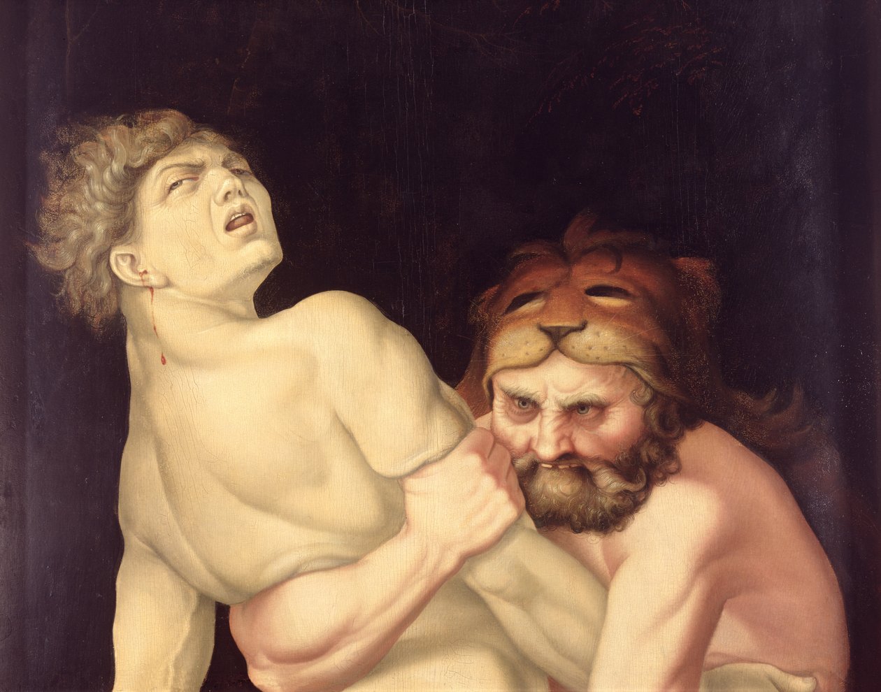 Hercules och Antaeus, 1531 (detalj av 247512) av Hans Baldung Grien