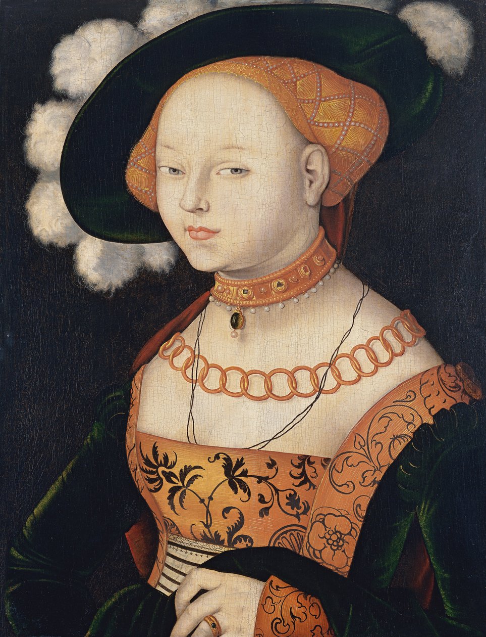 Tyska: Bildnis einer Dame Porträtt av en dam av Hans Baldung Grien