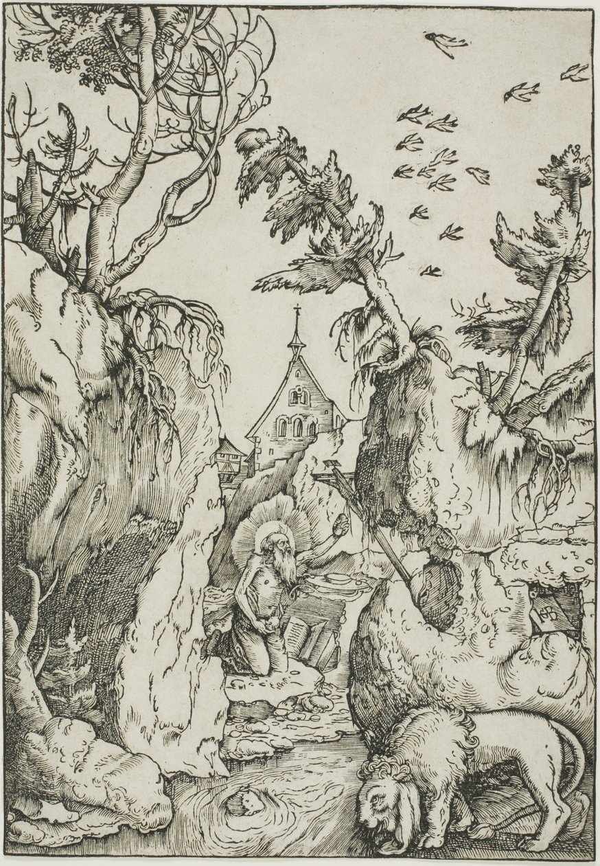 Saint Hieronymus i vildmarken av Hans Baldung Grien