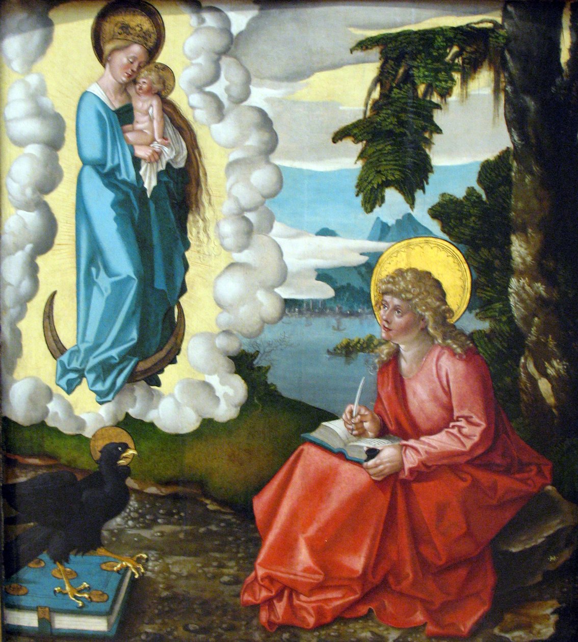 Johannes evangelisten på Patmos av Hans Baldung Grien