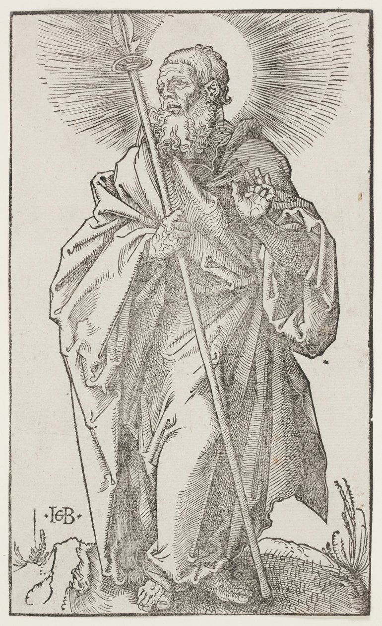 St Thomas, från "De stora apostlarna", ca 1519 (träsnitt) av Hans Baldung Grien