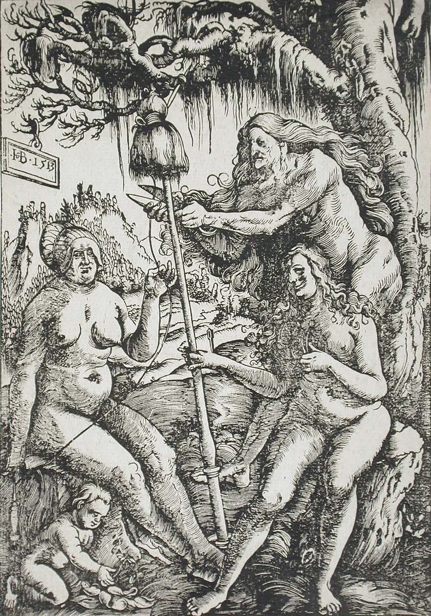 De tre ödesgudinnorna av Hans Baldung Grien