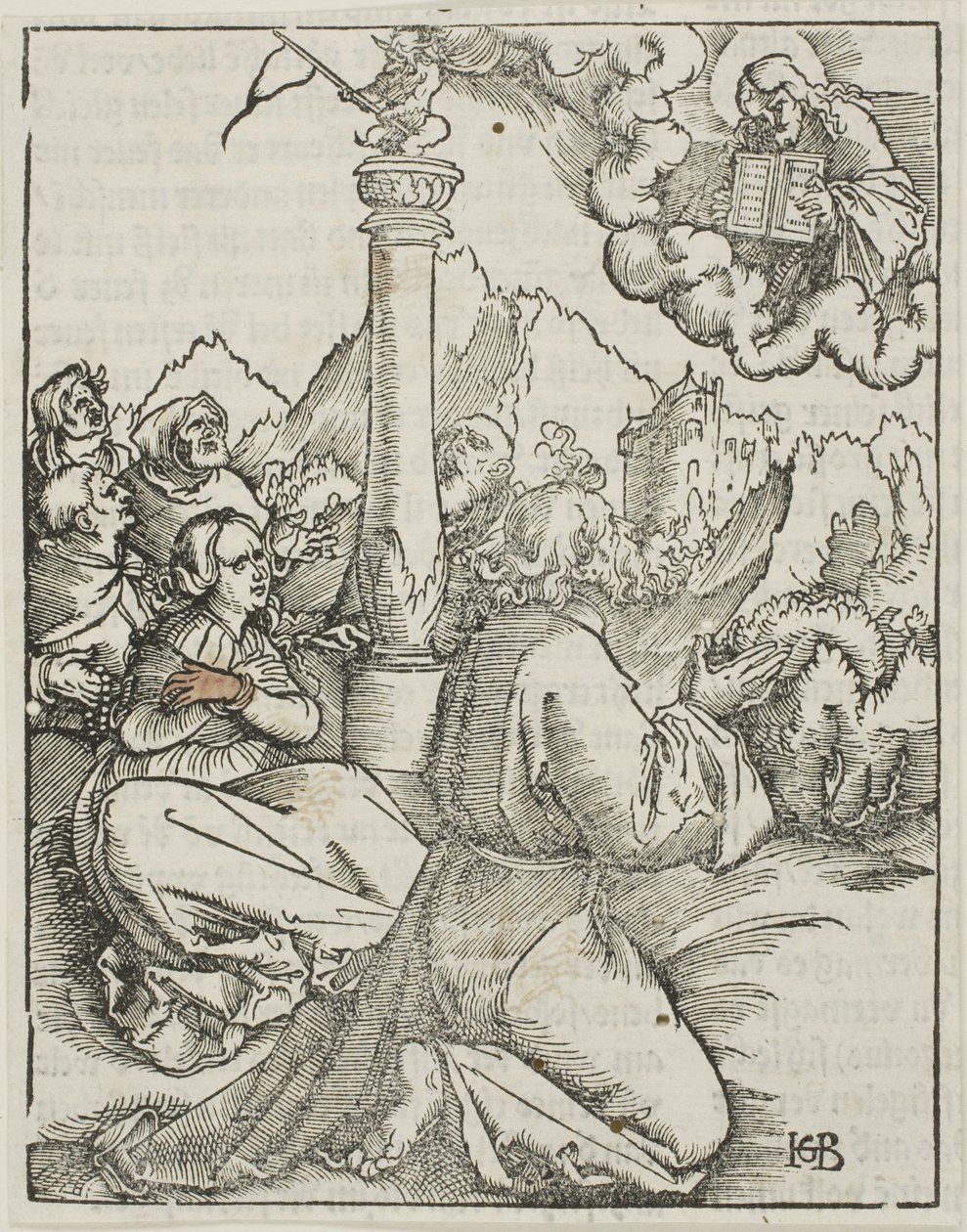 Du skall inte ha några andra gudar före mig, från de tio budorden av Hans Baldung Grien