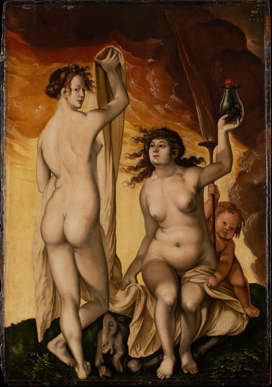 Två häxor av Hans Baldung Grien