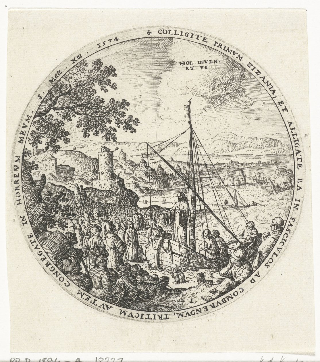 Kristus predikar vid sjöns strand Weeds Among the Wheat (serietitel) av Hans Bol