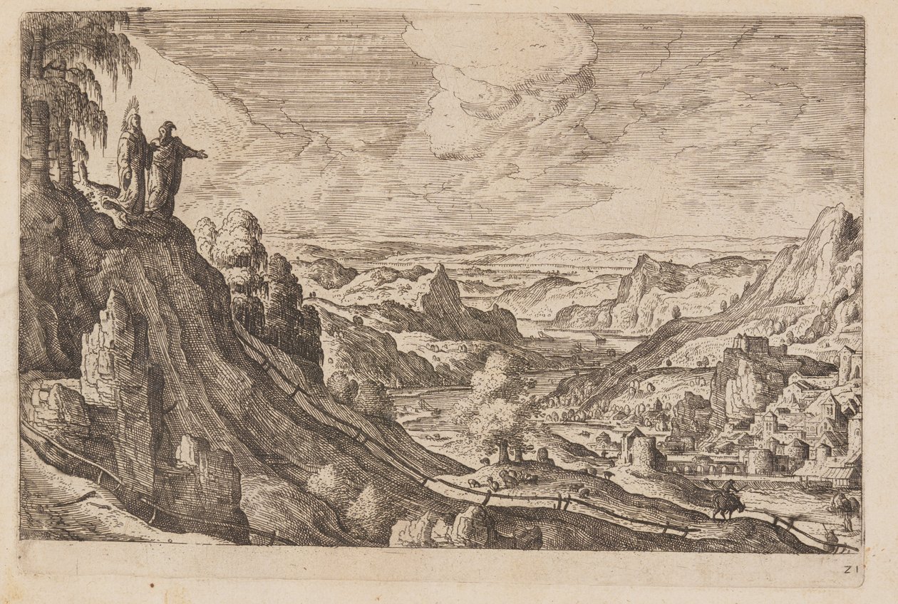 Tavel 21, från Landskap med scener ur Gamla och Nya testamentet samt Ovidius Metamorfoser av Hans Bol