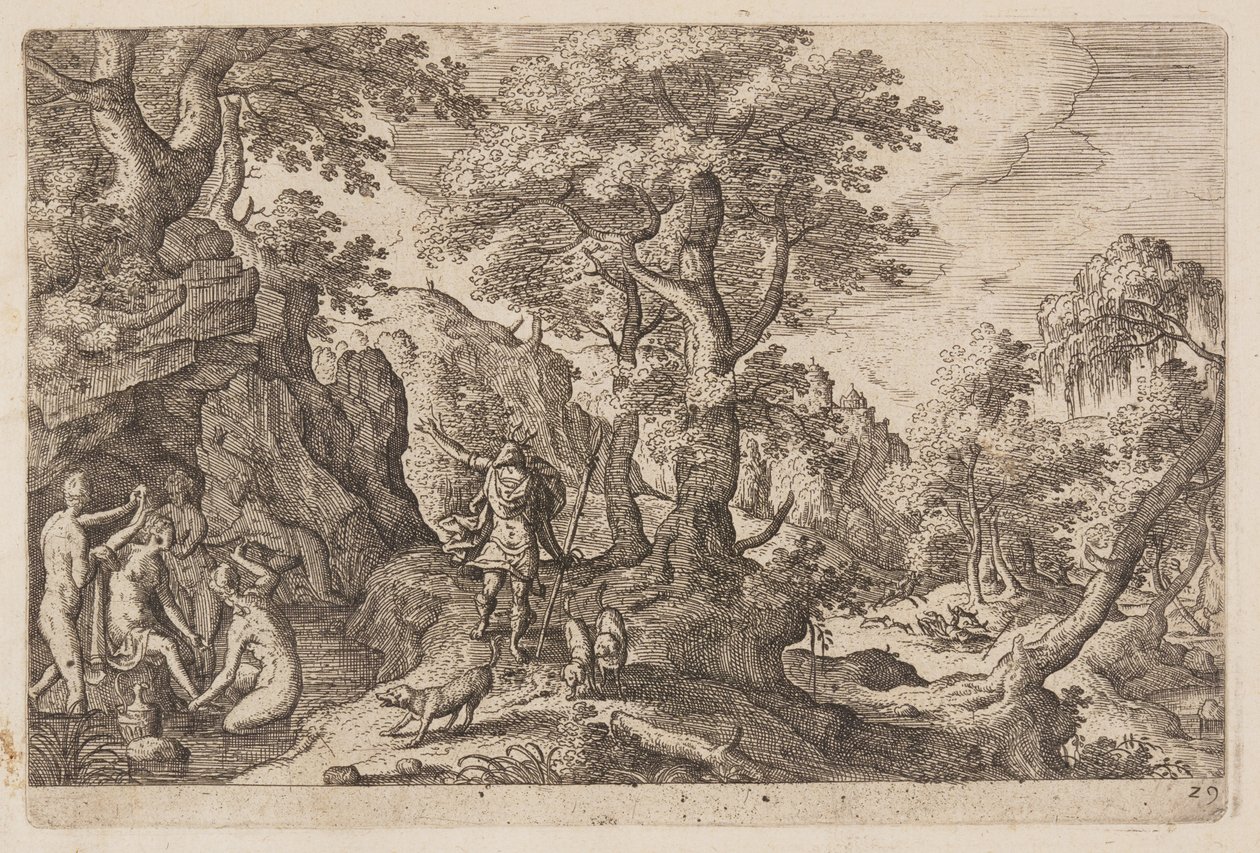 Tavel 29, från Landskap med scener ur Gamla och Nya testamentet samt Ovidius Metamorfoser av Hans Bol