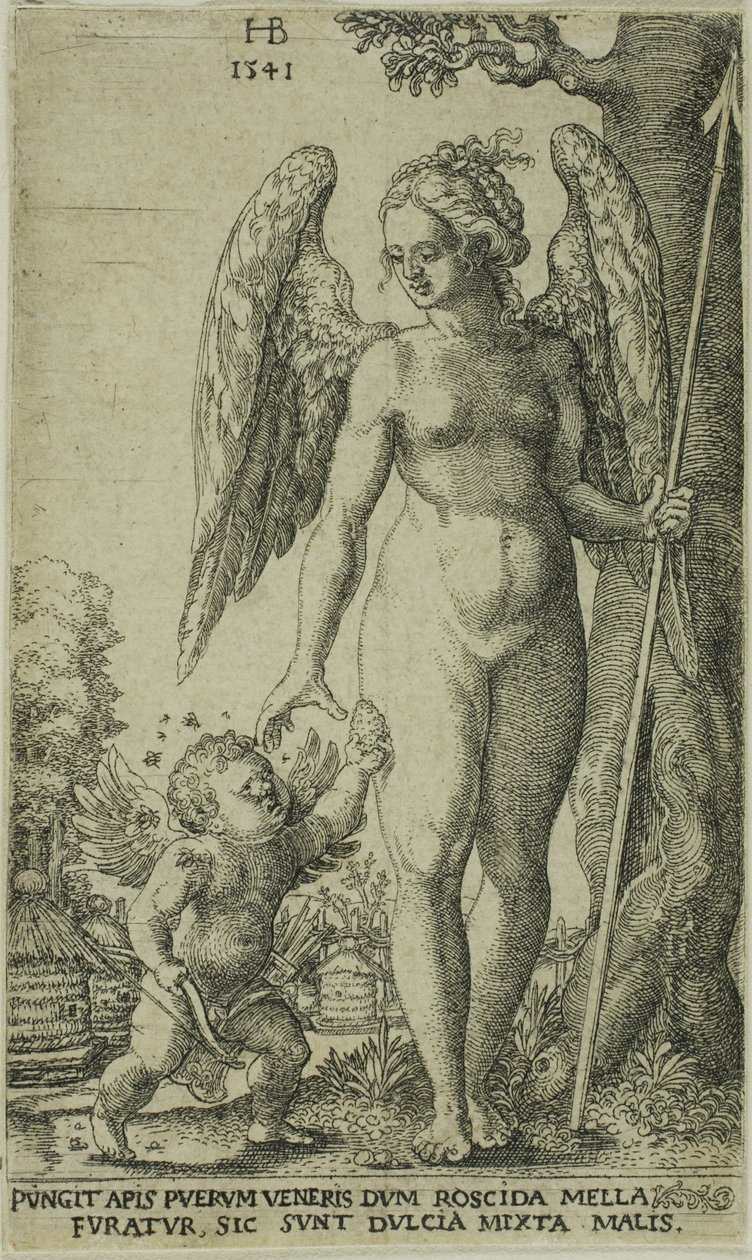 Cupid Bringing och Honeycomb till Venus av Hans Brosamer