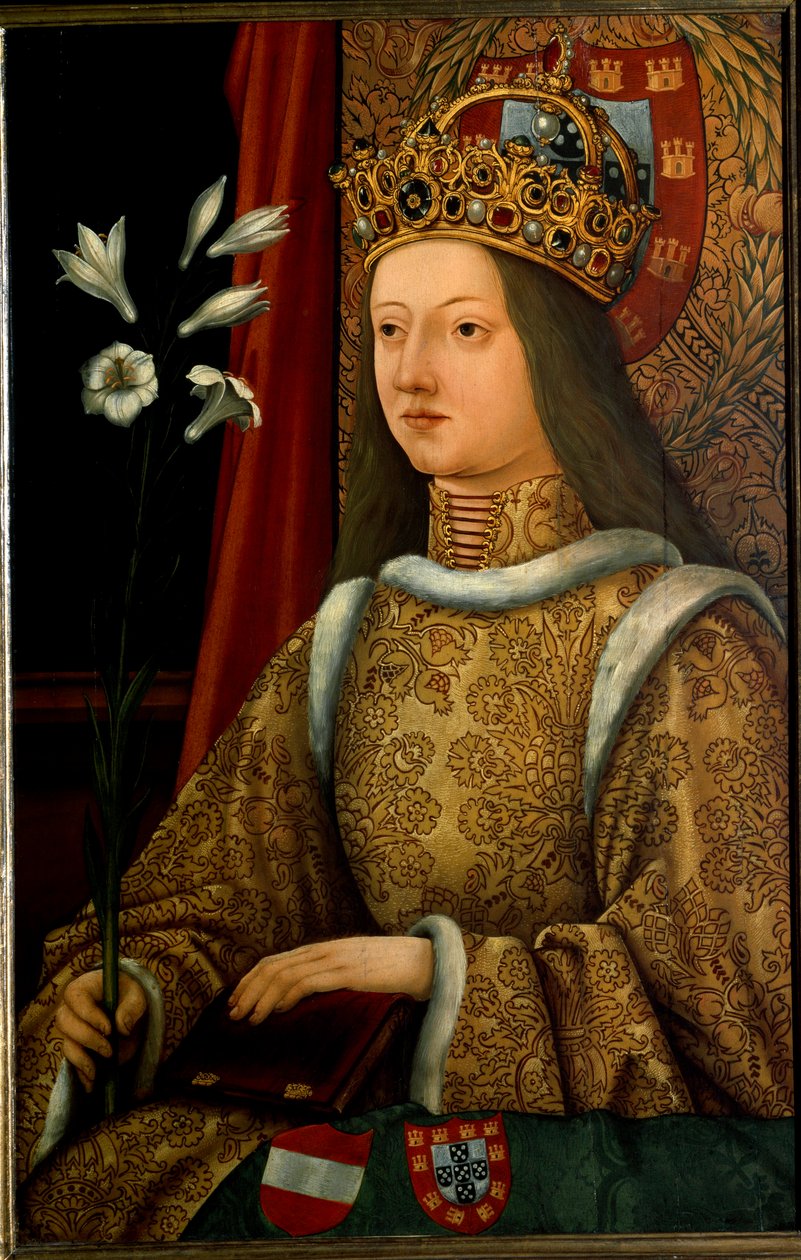 Porträtt av Alienor av Portugal, efter ett original från 1468 (målning) av Hans Burgkmair