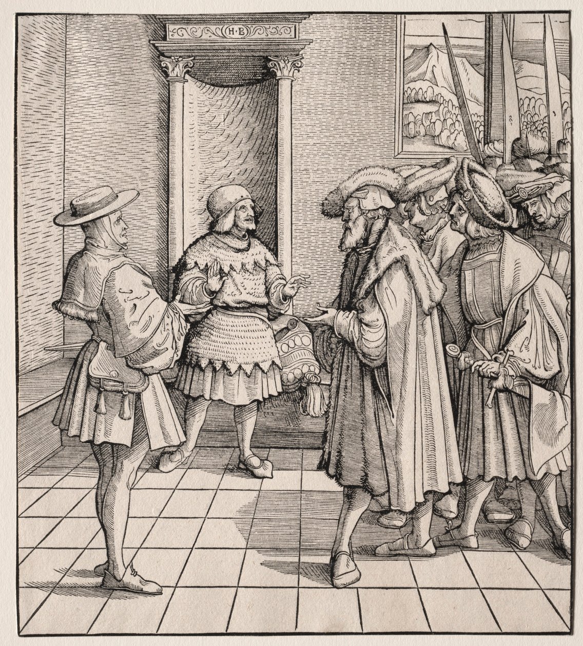 En liten mans dåliga råd till en annan, 1512-1516. av Hans Burgkmair