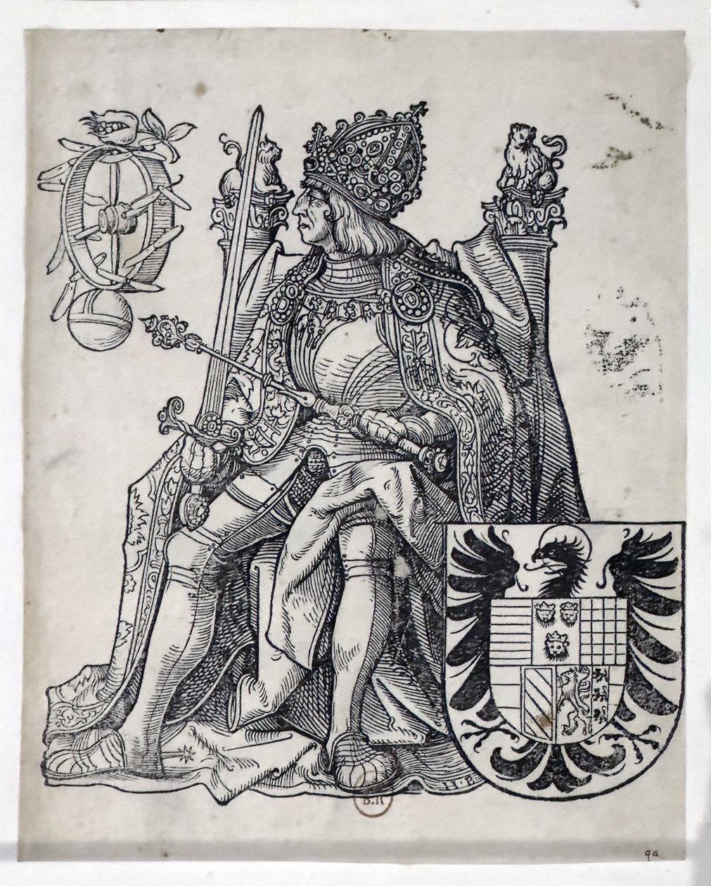 Kejsaren Maximilian, cirka 1509-1512 (gravyr) av Hans Burgkmair