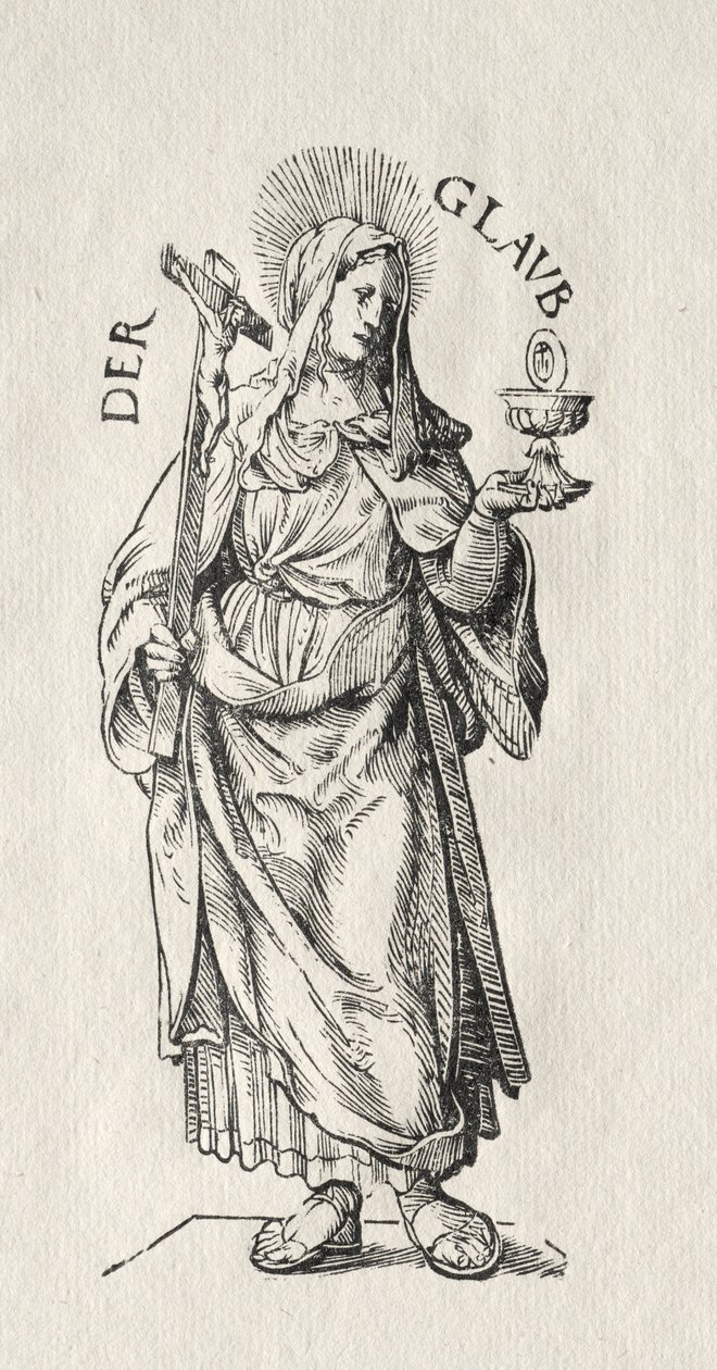 De sju dygderna: Tro. av Hans Burgkmair