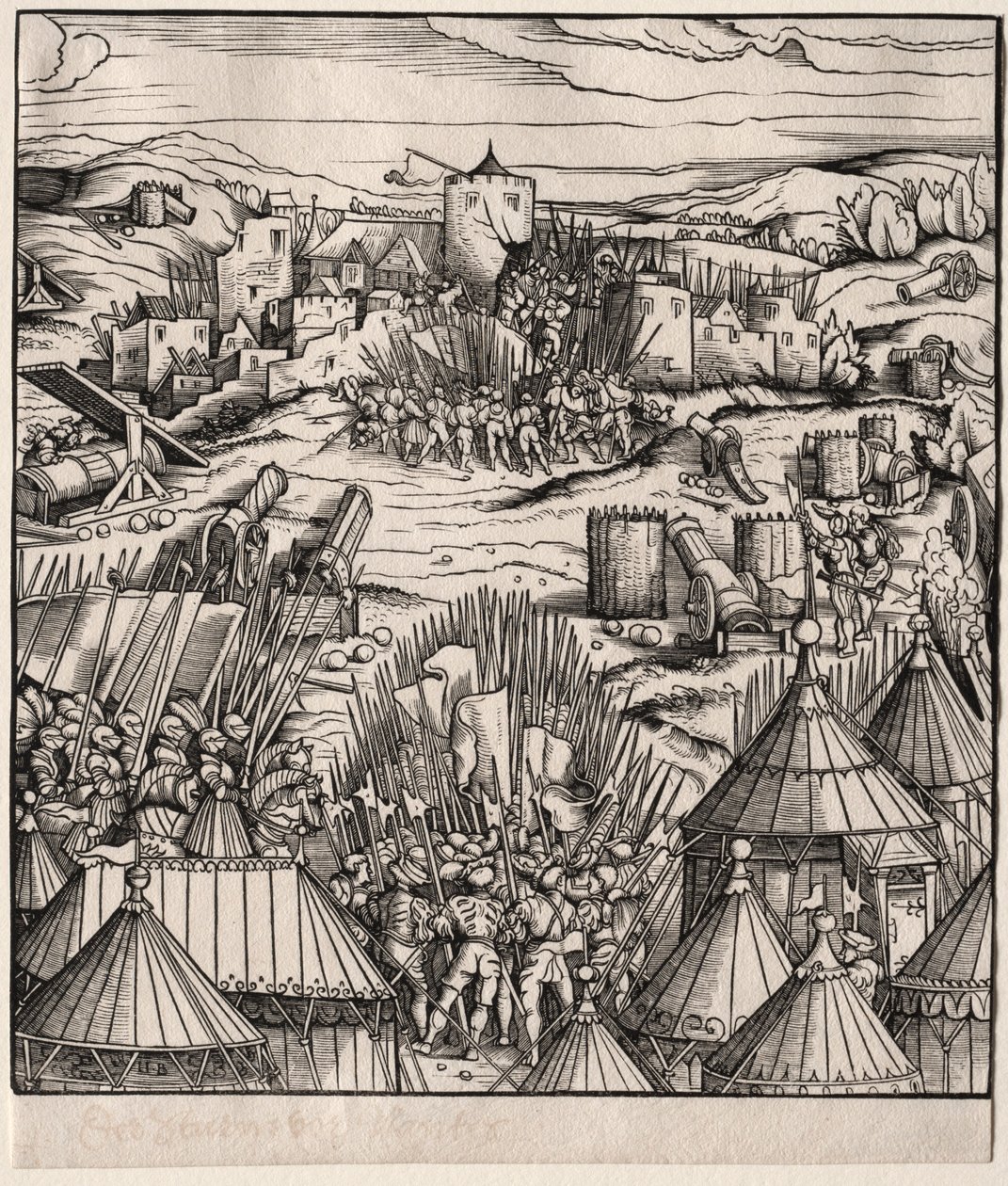 Stormningen av Nantes, 1512-1515. av Hans Burgkmair
