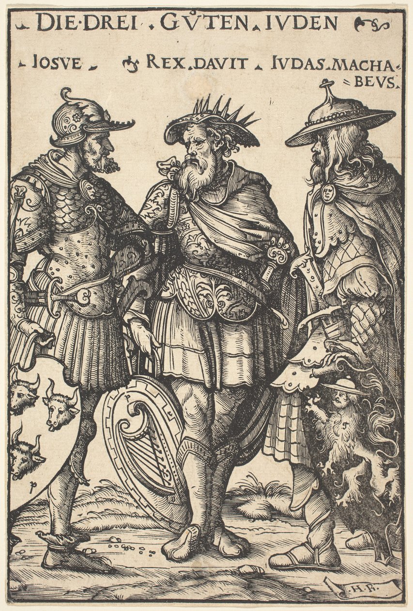 Joshua, David och Judas Maccabaeus av Hans Burgkmair I