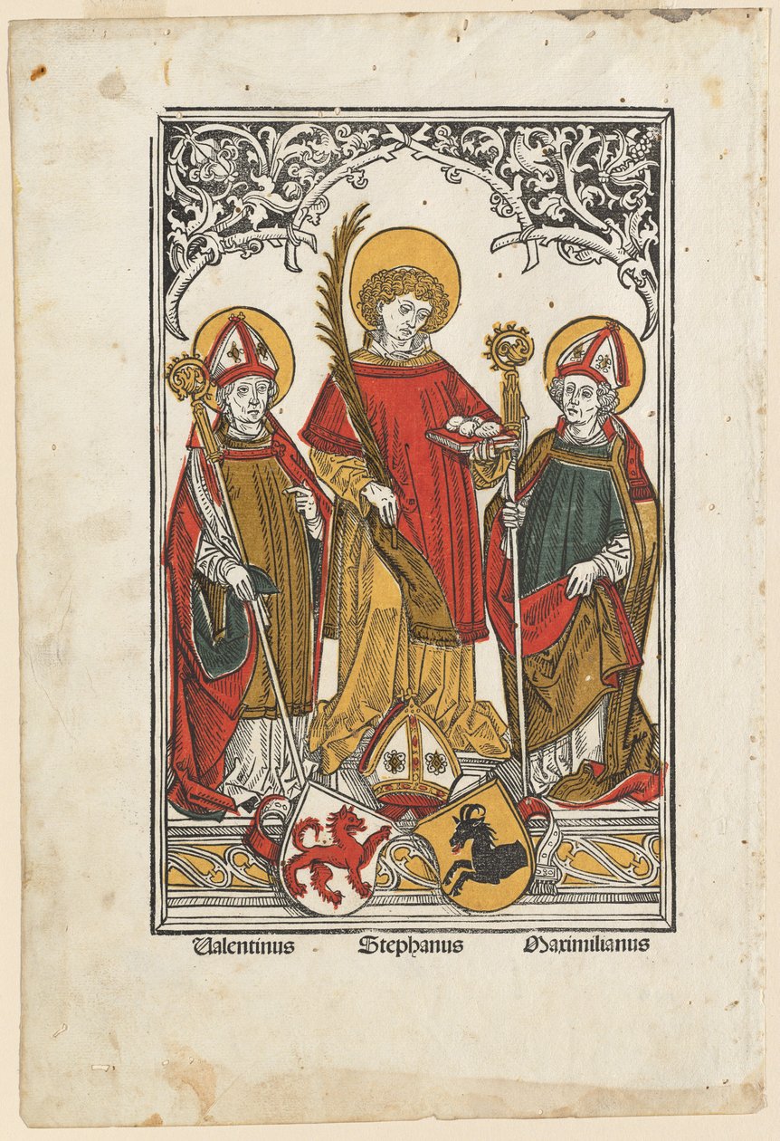 Saint Valentine, Saint Stephen och Saint Maximilian av Hans Burgkmair I