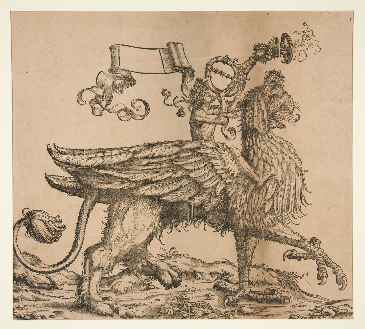 Herald (Triumfens tillkännare) av Hans Burgkmair the Elder