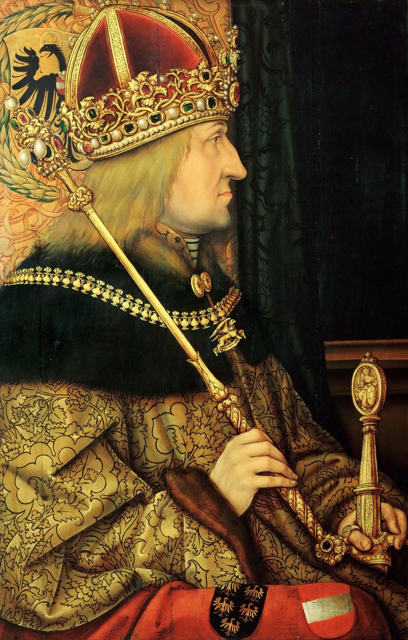 Porträtt av Fredrik III 1415-1493, helig romersk kejsare, sent 1400-tal av Hans Burgkmair the Elder