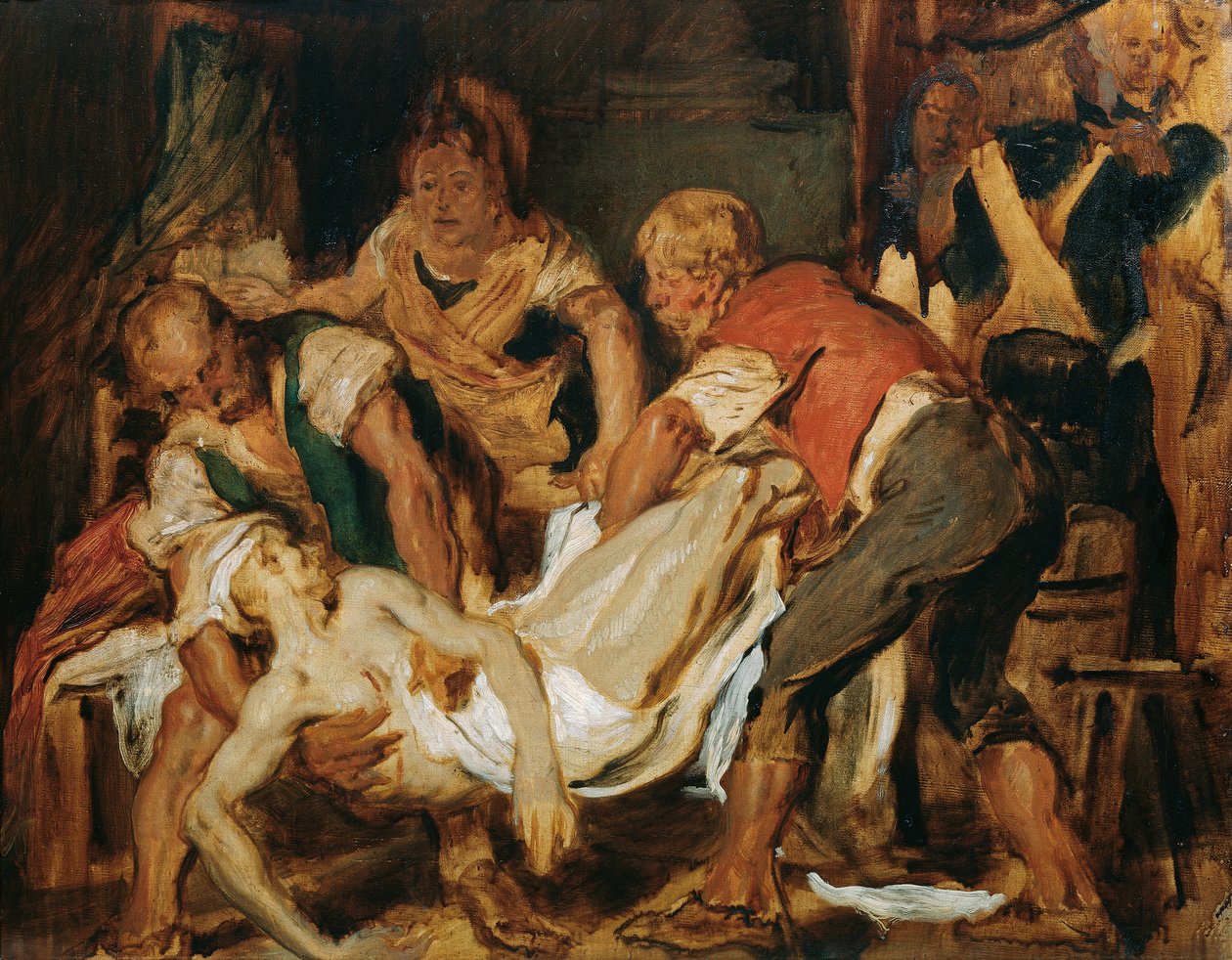 Återhämtning av kroppen av Jean-Paul Marat av Hans Canon