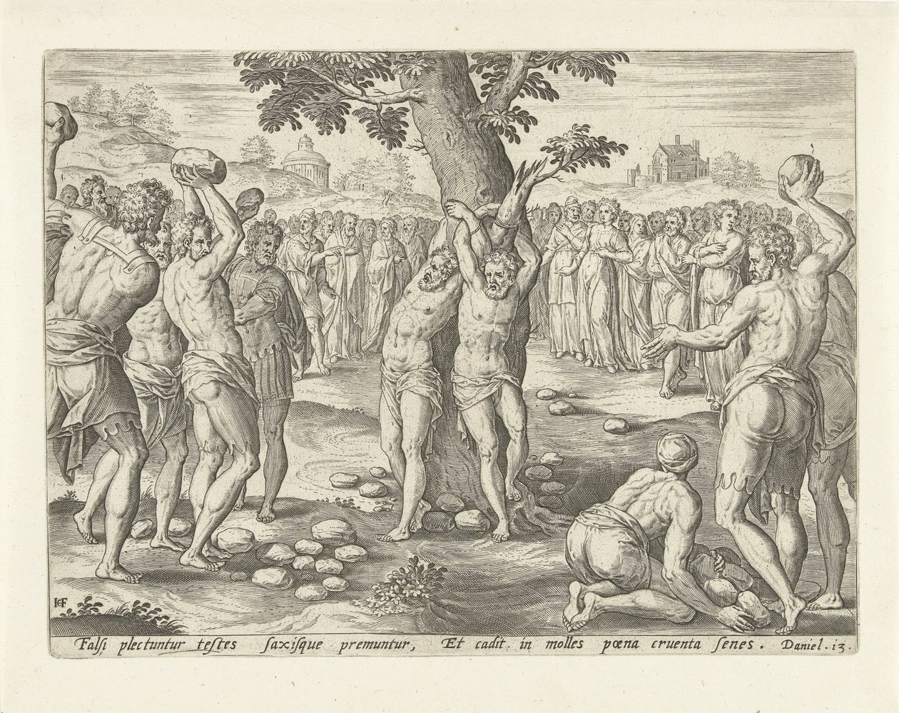 Stening av de äldre The Story of Susanna (serietitel) av Hans Collaert (I)