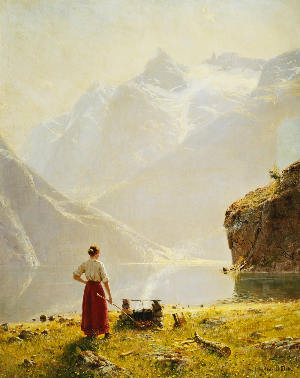 En sommardag på en norsk fjord av Hans Dahl