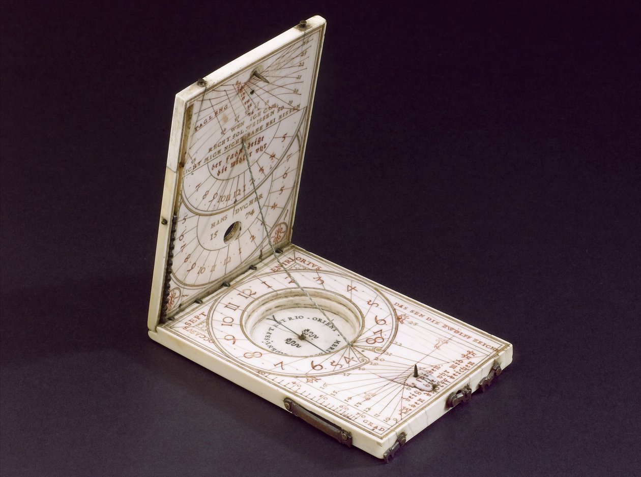 Tablettkompasssolur, Nurenberg, 1574 (se även 259578-80) av Hans Ducher