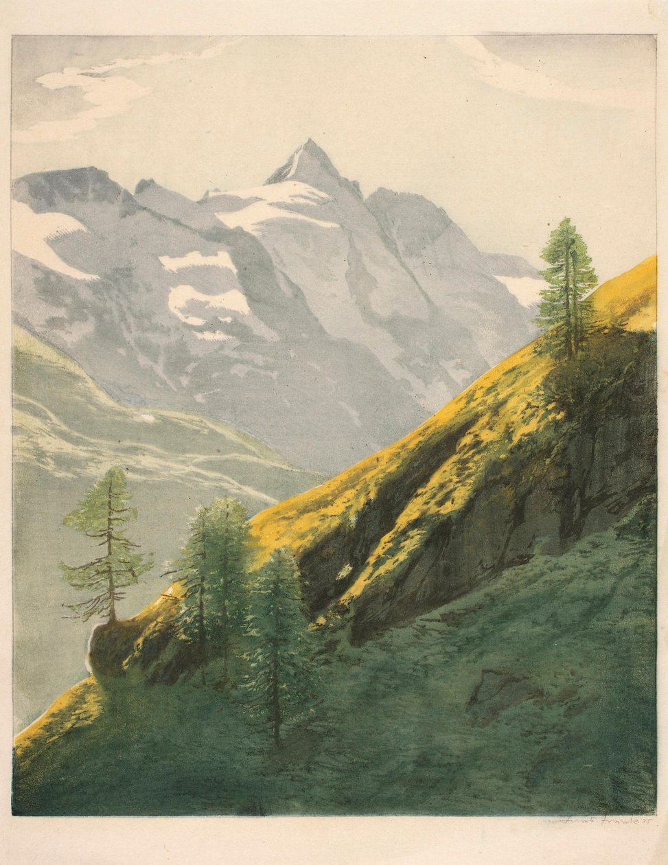 Bergslandskap av Hans Frank