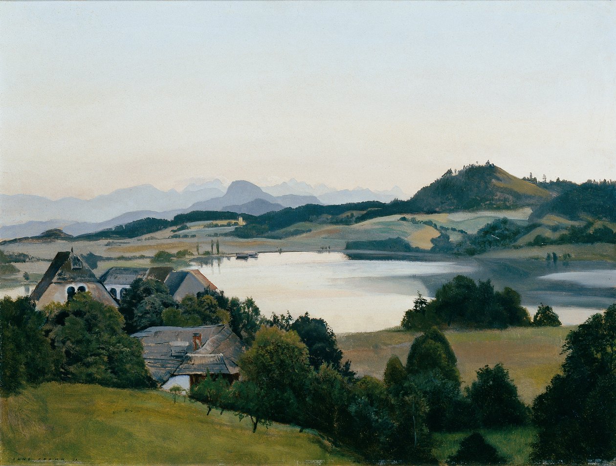 Kärntens landskap (Kraigersjön med Ulrichsberg) av Hans Frank