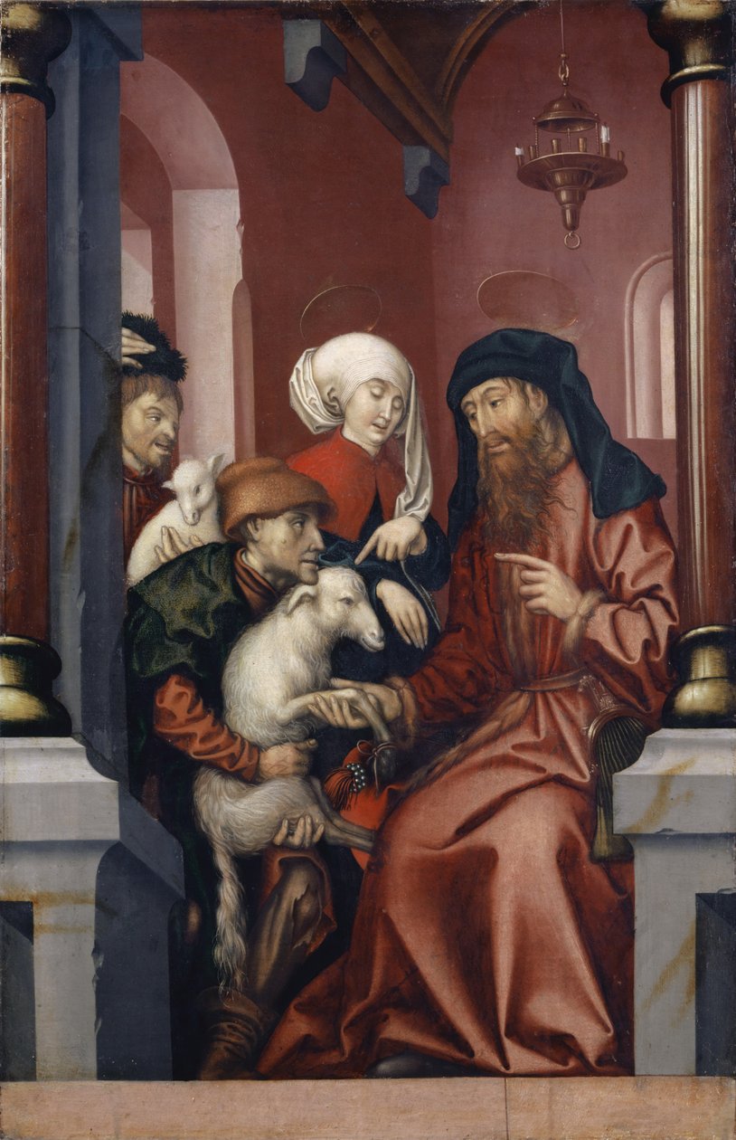 Joachim och Anne väljer ett lamm för offer, 1512 av Hans Fries