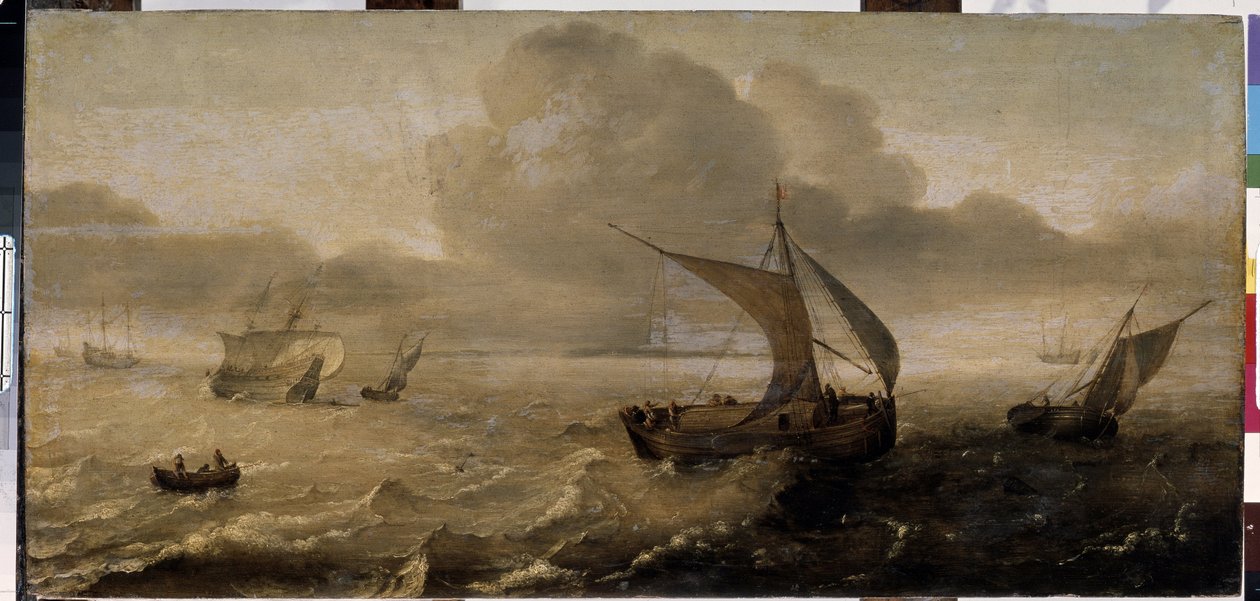 ""La tempete en mer"" (stormigt hav) Målning av Hans Goderis (1622-1642) Eremitaget från 1600-talet, Sankt Petersburg av Hans Goderis