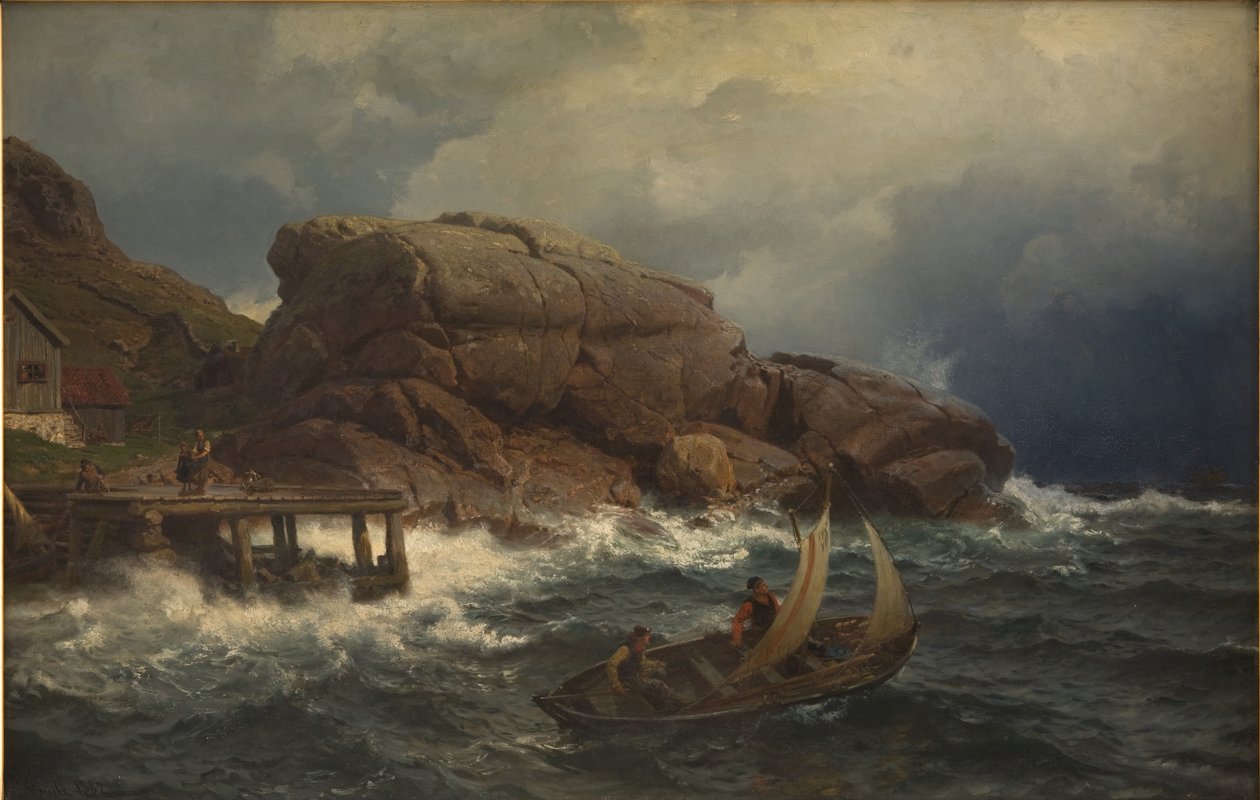 En norsk hamn av Hans Gude