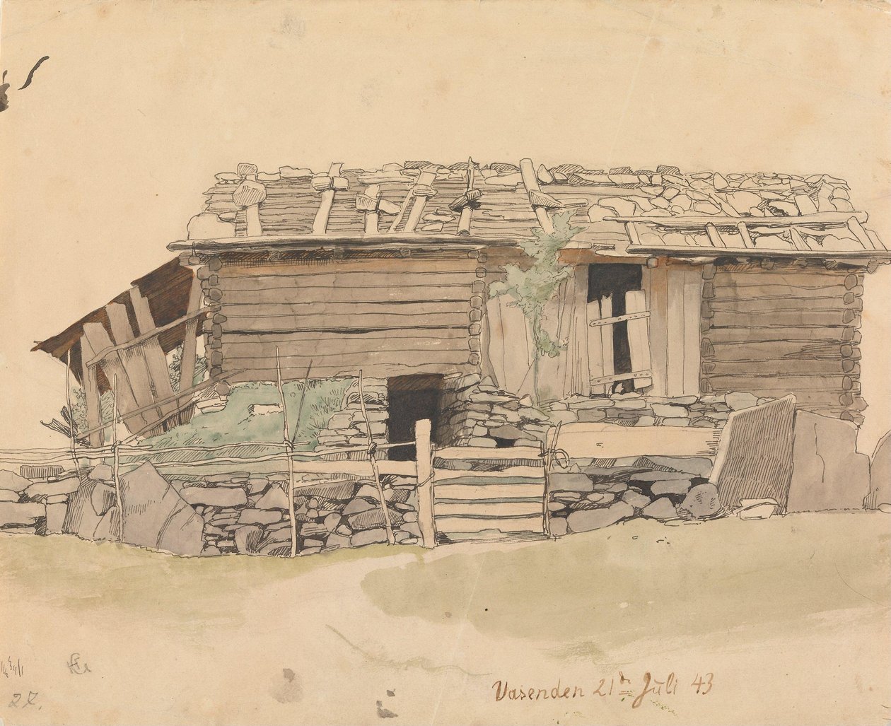 Ladugård och skidgård, Vassenden av Hans Gude