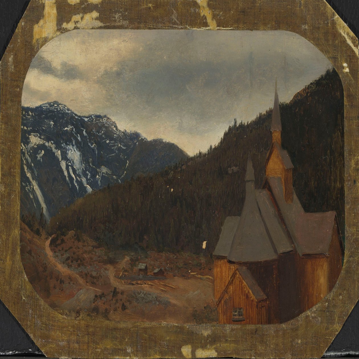 Nes stavkyrka av Hans Gude