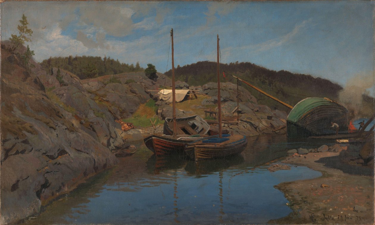 Lotsbåtar av Hans Gude