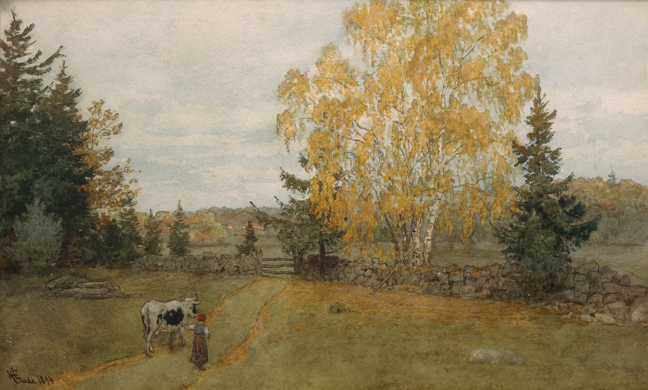 Solnedgång av Hans Gude