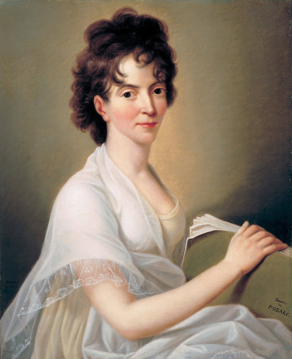 Constanze Mozart född Weber 17631842, W.A. Mozarts hustru, 1802 av Hans Hansen