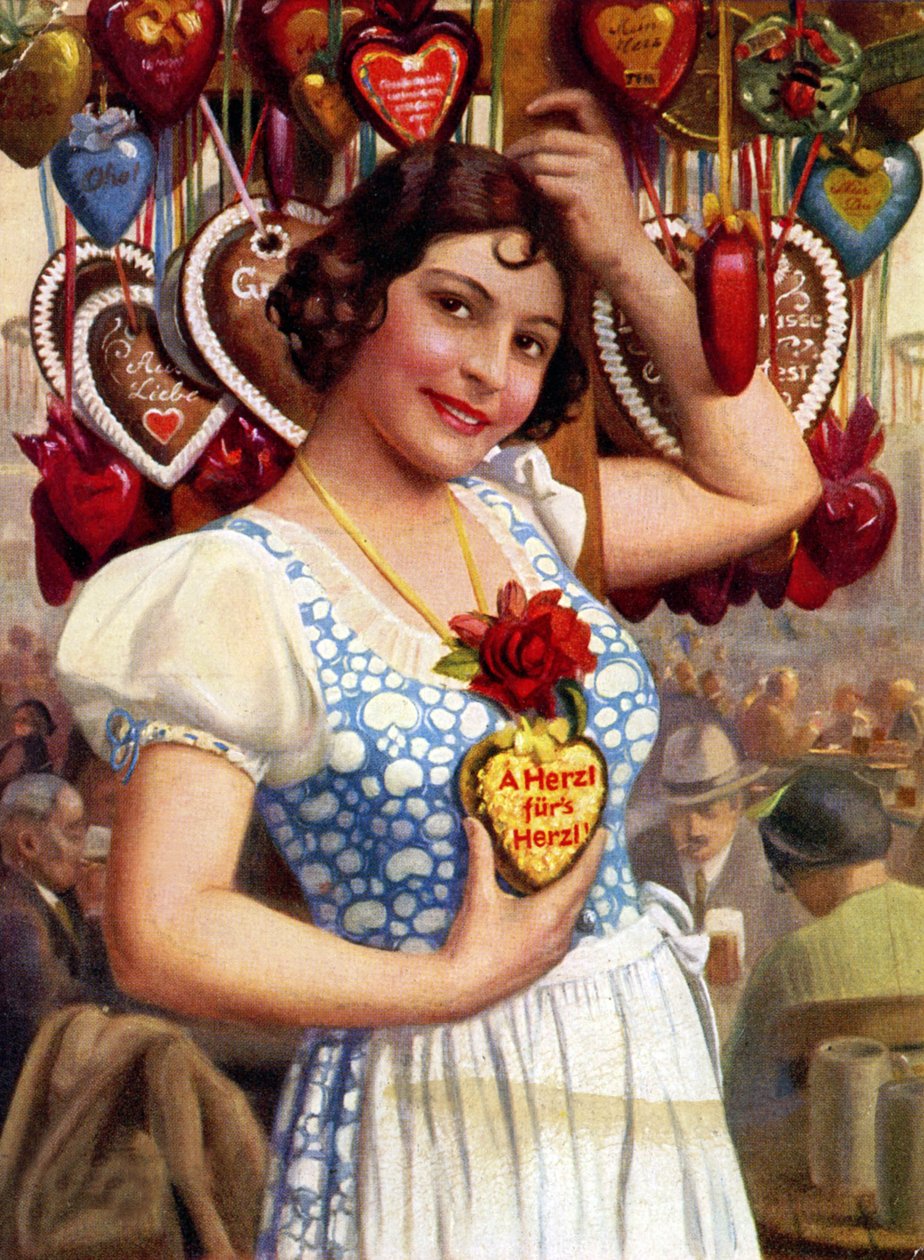 Flicka och pepparkaka: souvenir från Oktoberfest av Hans Hassenteufel