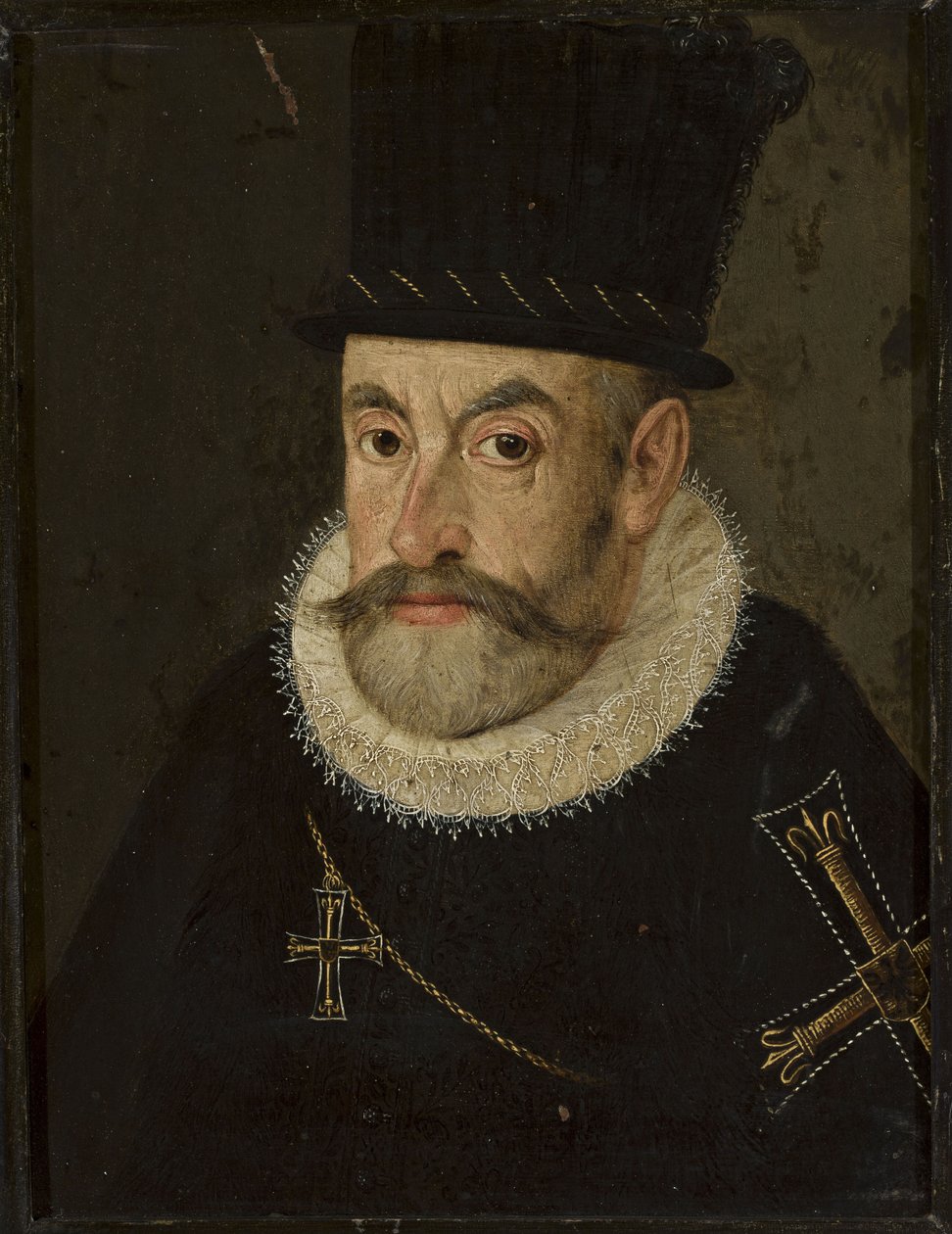 Polska: Porträtt av ärkehertig Maximilian III av Habsburg (1558-1618) i dräkt som stormästare av Tyska orden (polska) Porträtt av ärkehertig Maximilian III av Österrike (1558-1618). av Hans Henseiller