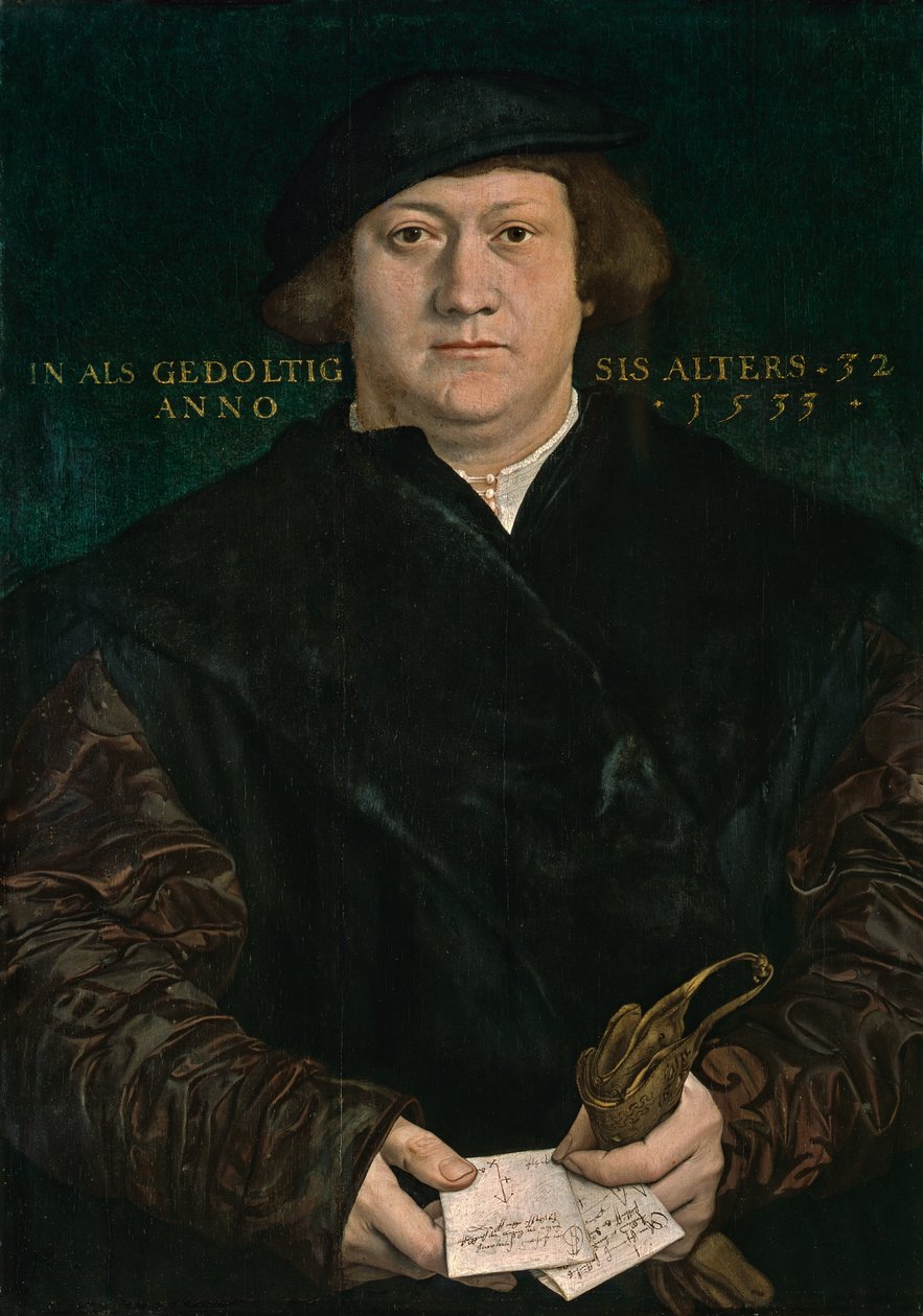 Porträtt av Brunswick-handlaren Cyriakus Kale av Hans Holbein